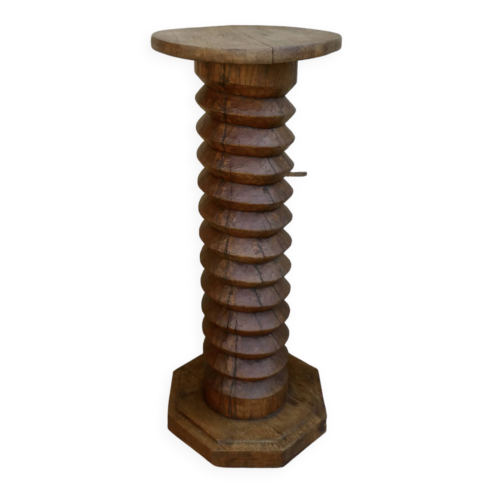 Old press screw stool