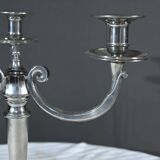 Pair of “Le Lingot” Candelabra in Pewter – Mid 20th Century