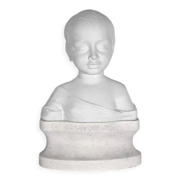 Buste d’enfant en biscuit de limoges – début xxe