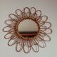 Vintage bamboo mirror 56cm