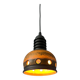 Lampe à suspension en céramique marron d'Allemagne de l'Ouest du milieu du siècle