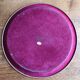 Old Red Plate Signed - Hand-Painted Floral Decoration