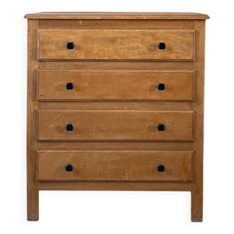Vintage light oak chest of drawers