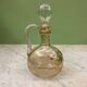 19th-century antique liqueur decanter (DLG Baccarat) cut crystal with bird decoration.