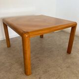 Old dining table with extension Scandinavian design from the 70s solid beech