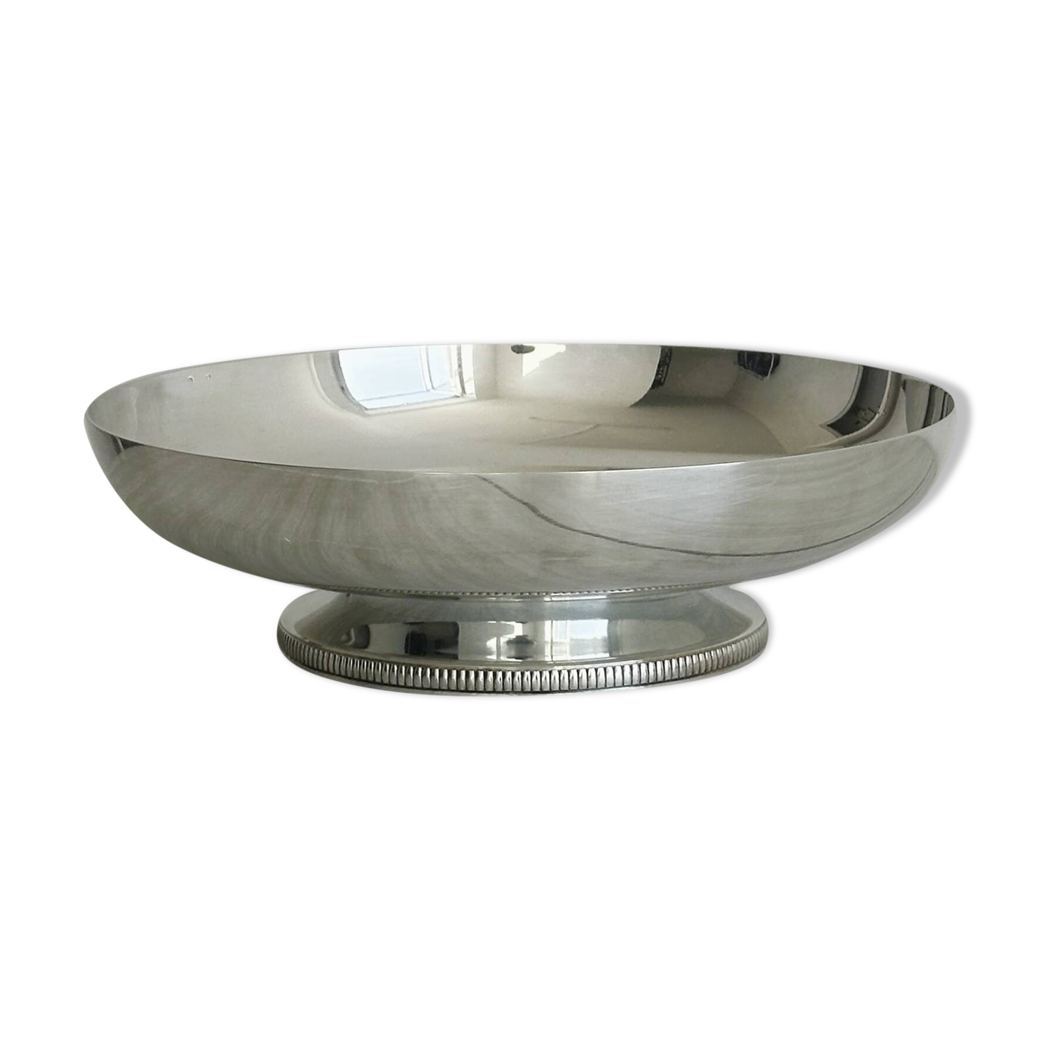 Antique silver-plated metal dish/cup