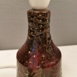 Ceramic table lamp in beautiful glaze, Danish and estimated from the 1970s.