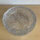 Large vintage pocket tray or ashtray in chiseled Bohemian crystal
