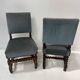 Pair of Louis XIII style twisted oak chairs from the 19th century.