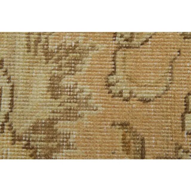 1970s Vintage Turkish Hand-Knotted Wool Cotton Orange Runner Rug 61x286