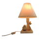 Marble table lamp/animal decor/dog and cat/vintage