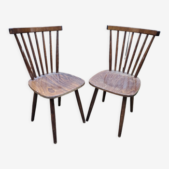 Paire de chaises bistrot vintage 70