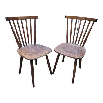 Pair of vintage bistro chairs 70