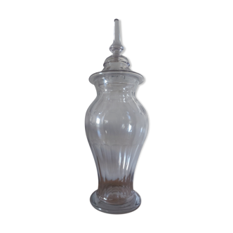 Large confectioner jar, crystal apothecary