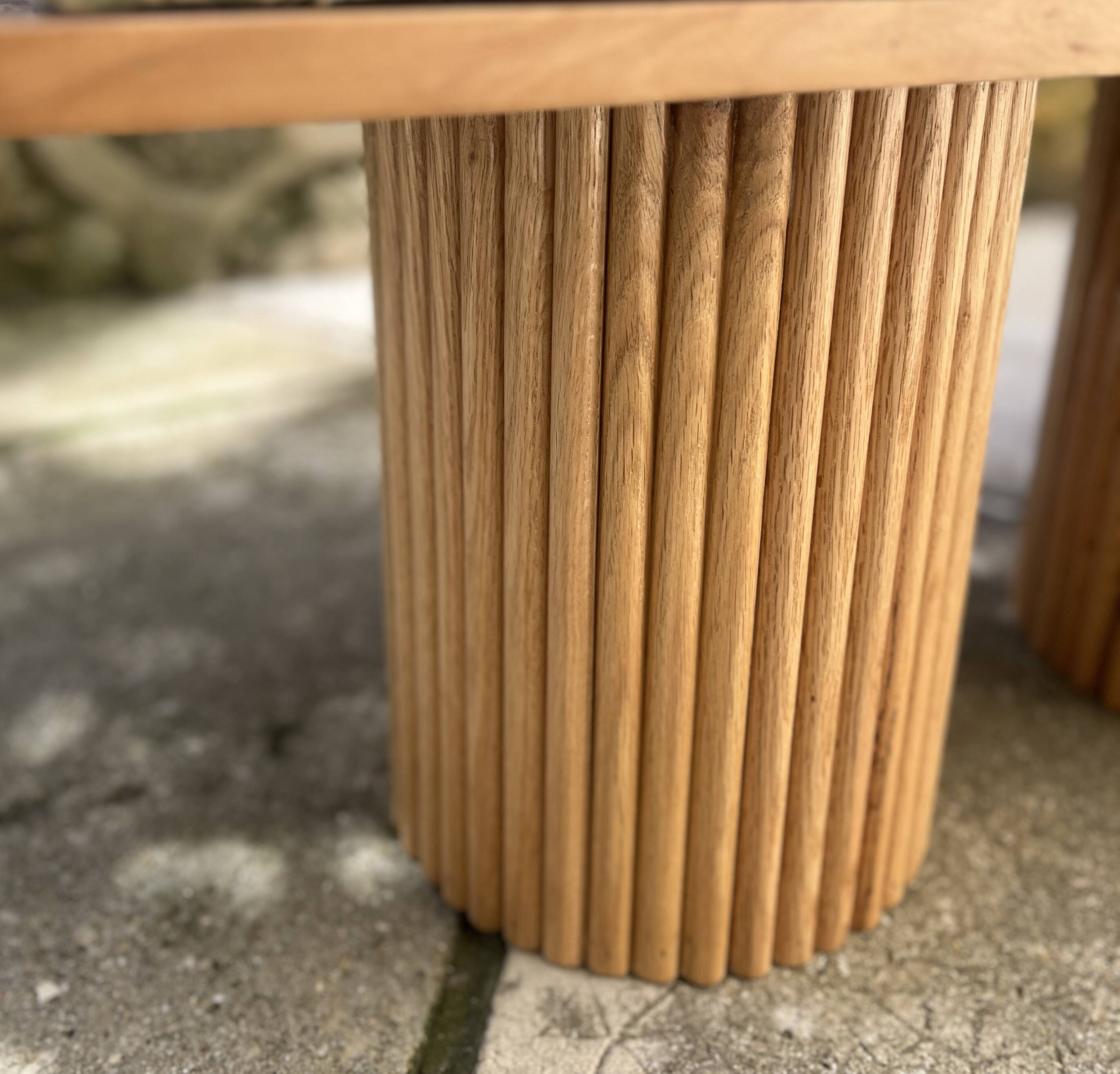 Banc structure bois - Assise Kantha