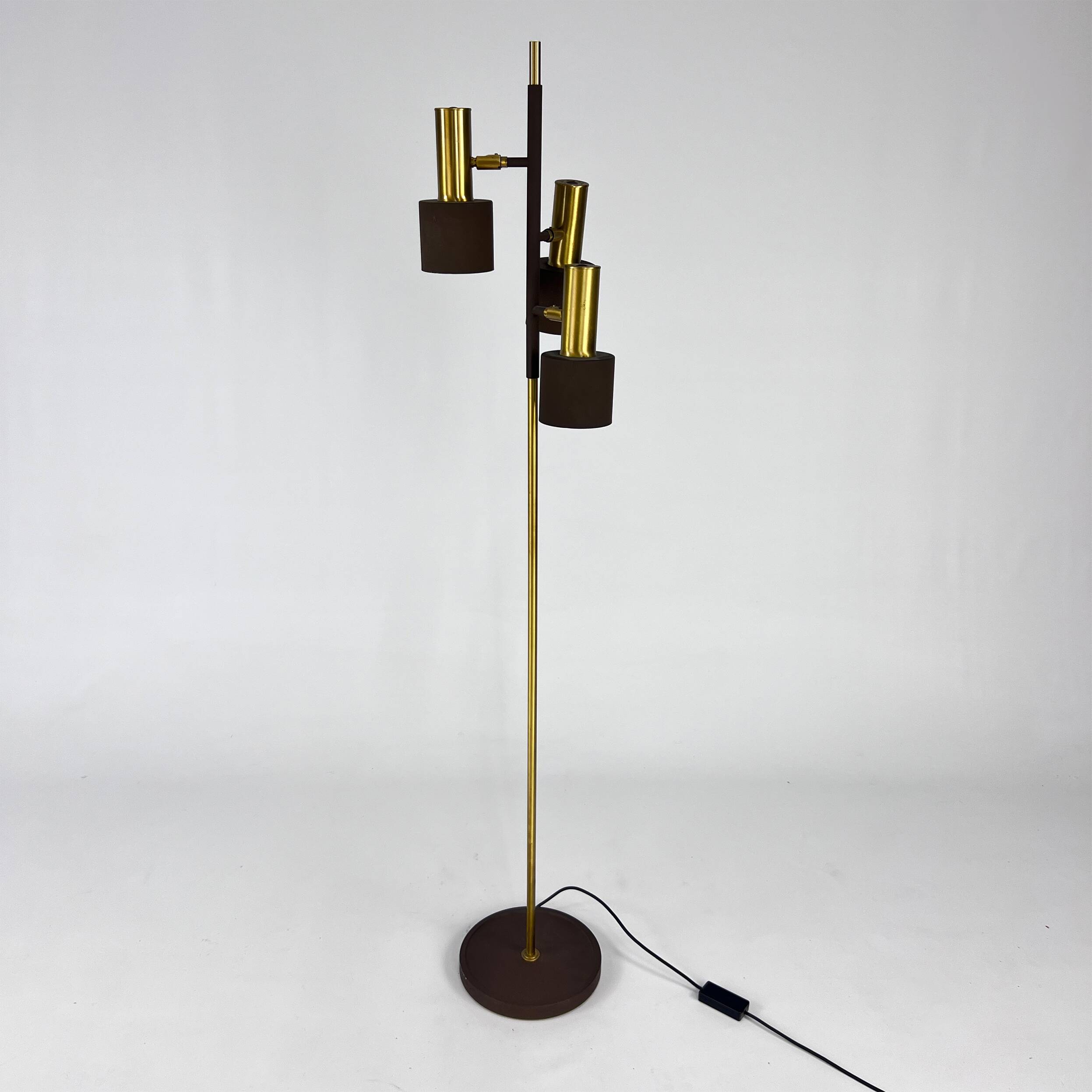 Wilko/Solken Leuchten Floor Lamp with Adjustable Lamps, 1970s