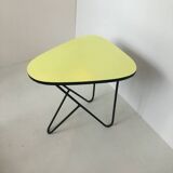 Free-form yellow side coffee table