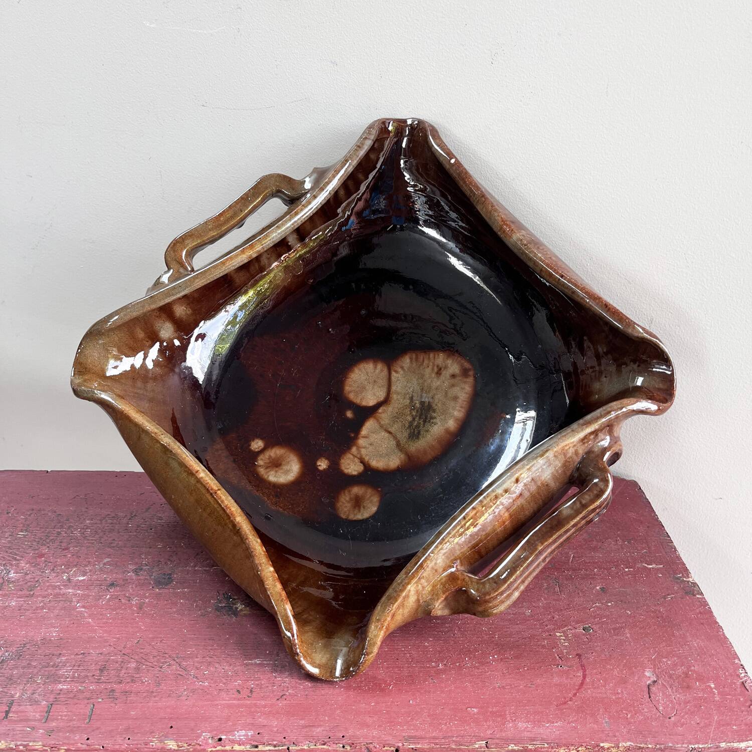 Meyssac glazed pottery cup