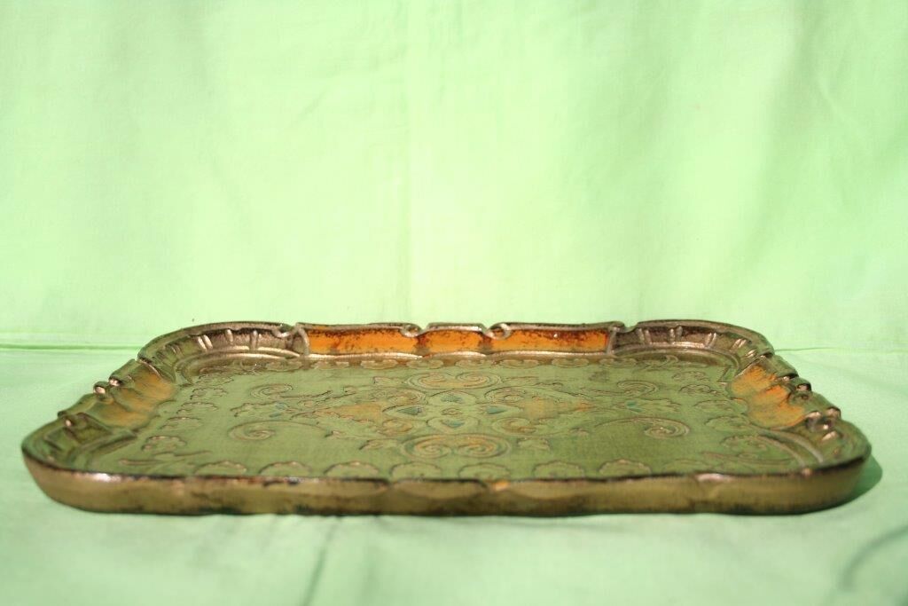 Florentine wooden serving tray