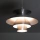 Vintage Scandinavian aluminum pendant light 1970