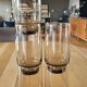 5 verres à eau  vintage en verre fumé