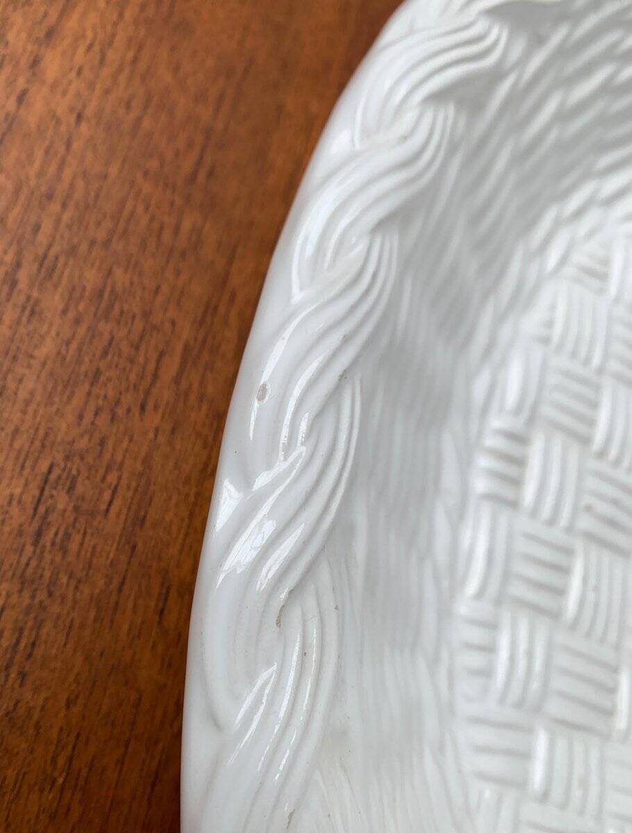 Coupelle vintage italien en céramique blanche