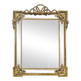 Golden wooden mirror with moulding from the Napoléon III period.