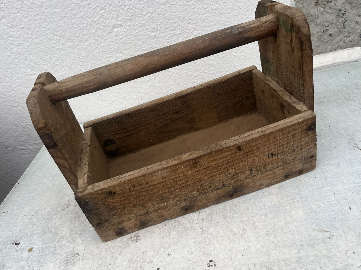 Old wooden basket