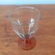 4 smoked brown stemmed glasses