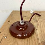 Industrial Factory Grey Enamel Ceiling Lamp, 1960s