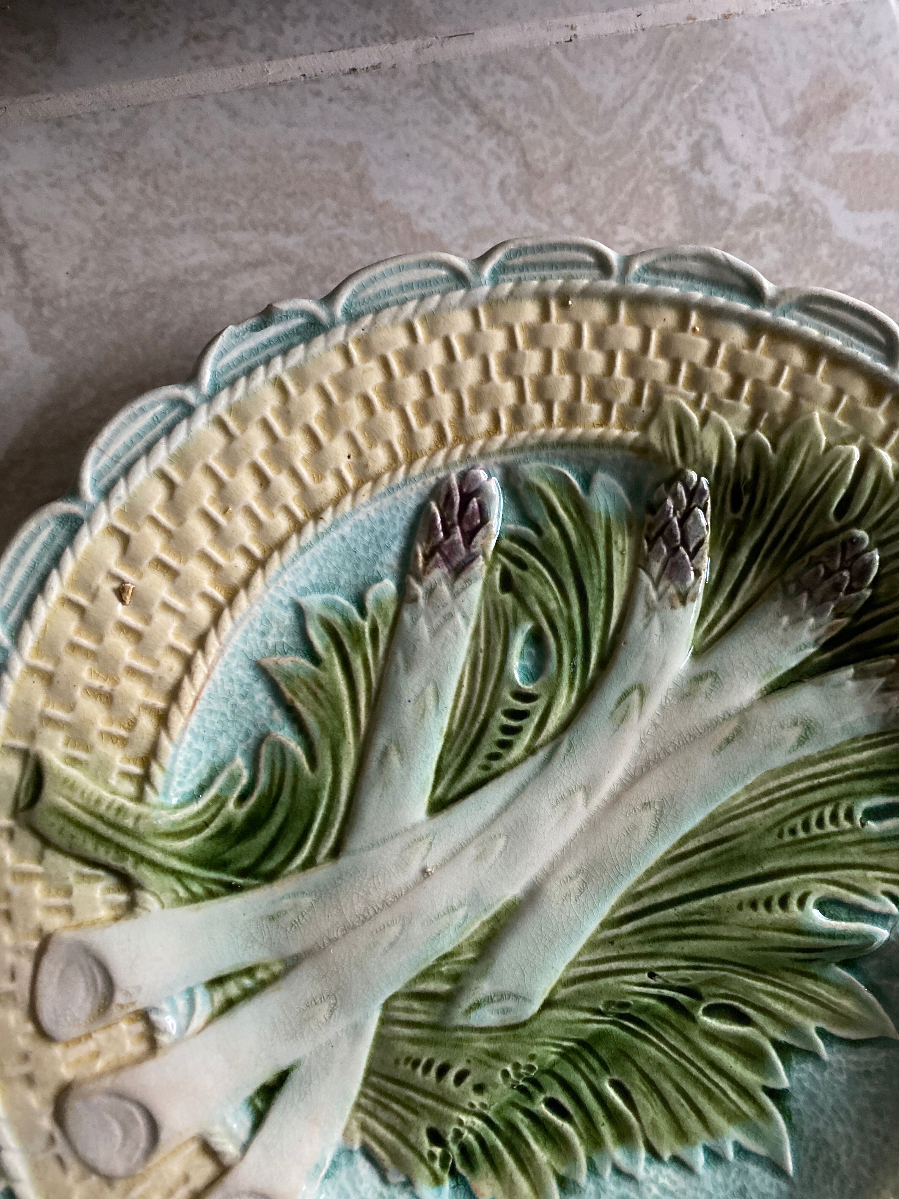 2 plates slurry asparagus