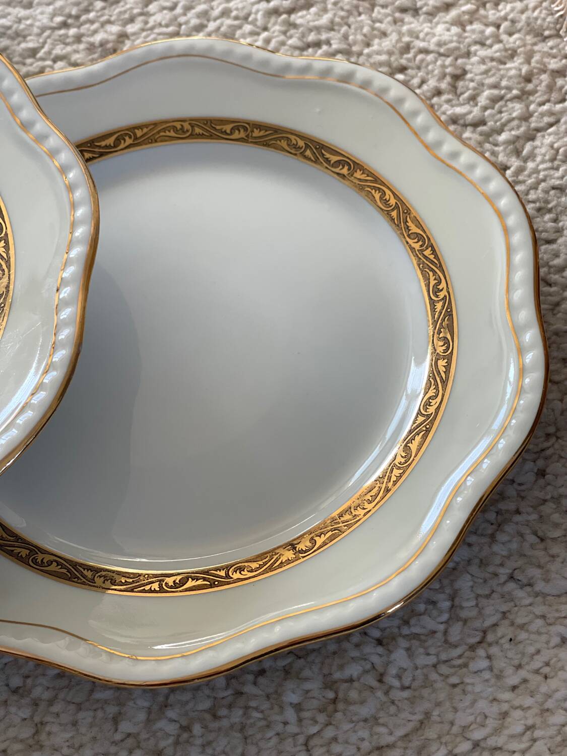 4 Nardon Lafarge porcelain dessert plates