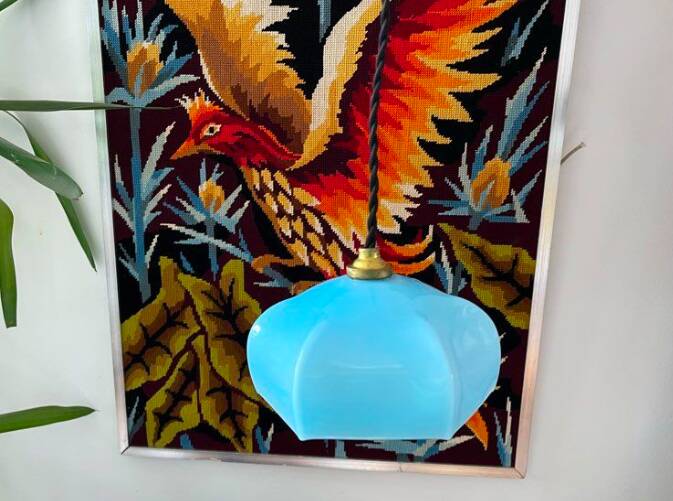 Mini opaline antique Art Deco
