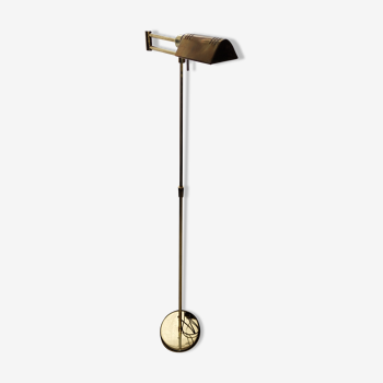 Vintage brass e-reader floor lamp