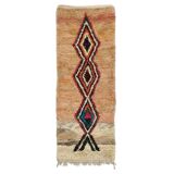 Moroccan Boujad hallway rug beige 75 x 280 cm