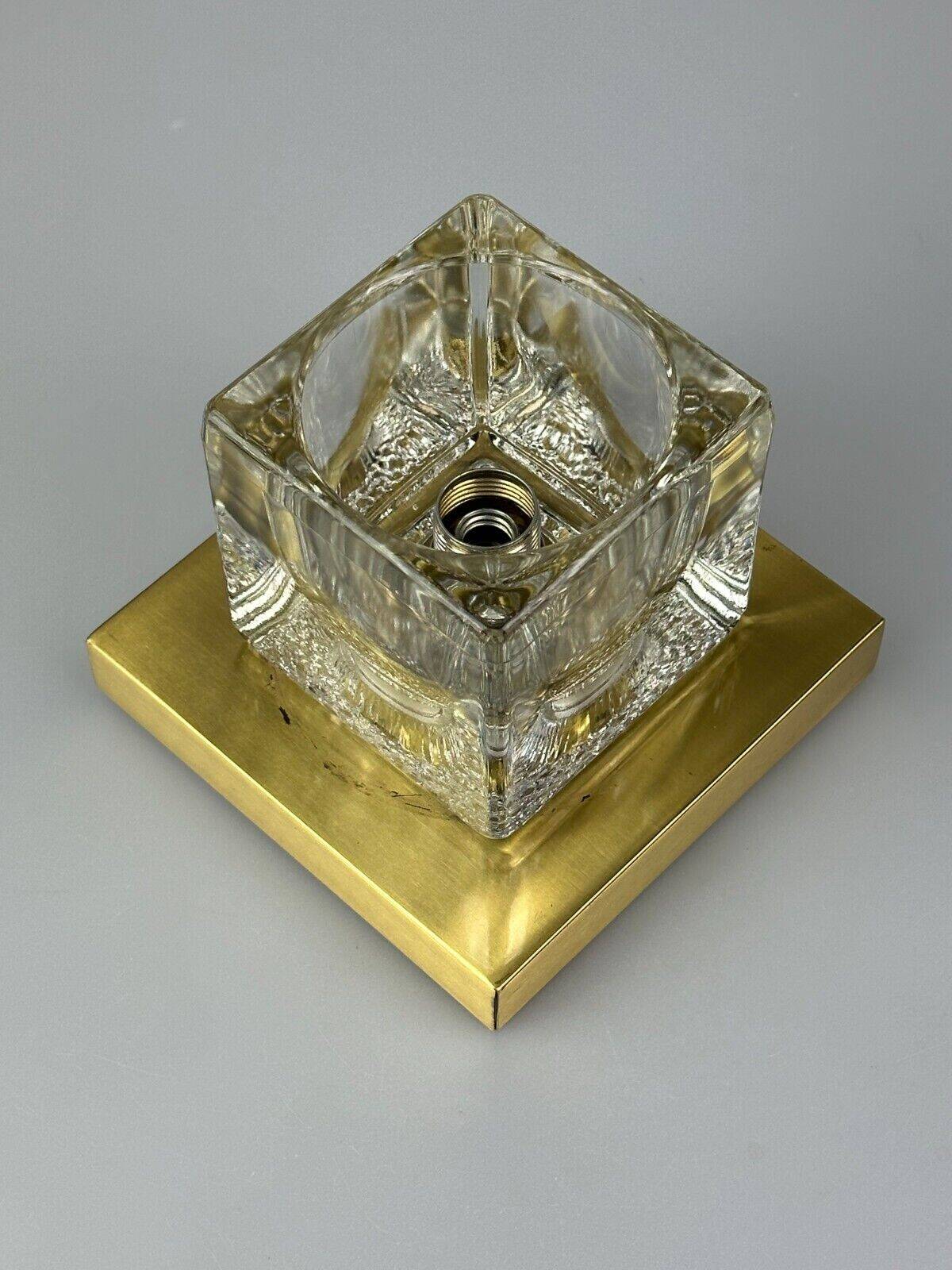 60s 70s Peill & Putzler Cube wall lamp ceiling lamp ice glass space design