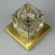 60s 70s Peill & Putzler Cube wall lamp ceiling lamp ice glass space design