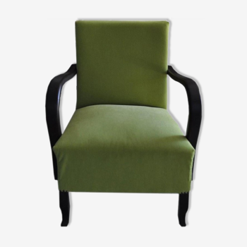 Art deco green, armchair, circa 1920s