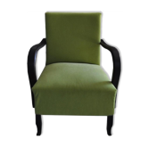 Art deco green, armchair, circa 1920s