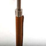 Leather and Steel "Monolith" Floor Lamps by Jo Hammerborg