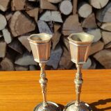 Vintage gilded brass candlesticks