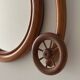Rare wall mirror bicycle made of bamboo and rattan from the 1960s.