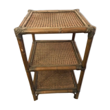 Side table in cane wood and bamboo