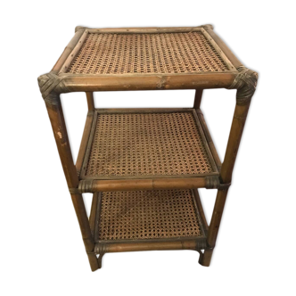 Side furniture in cane wood and bamboo