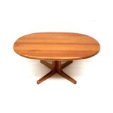 Table basse vintage au design danois en bois de teck massif fabriquée dans les années 60