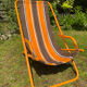 Old orange vintage deckchair