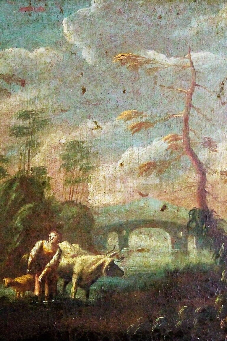 Flemish School, "Landscape of the Countryside", oil on canvas, seventeenth century