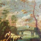 Flemish School, "Landscape of the Countryside", oil on canvas, seventeenth century