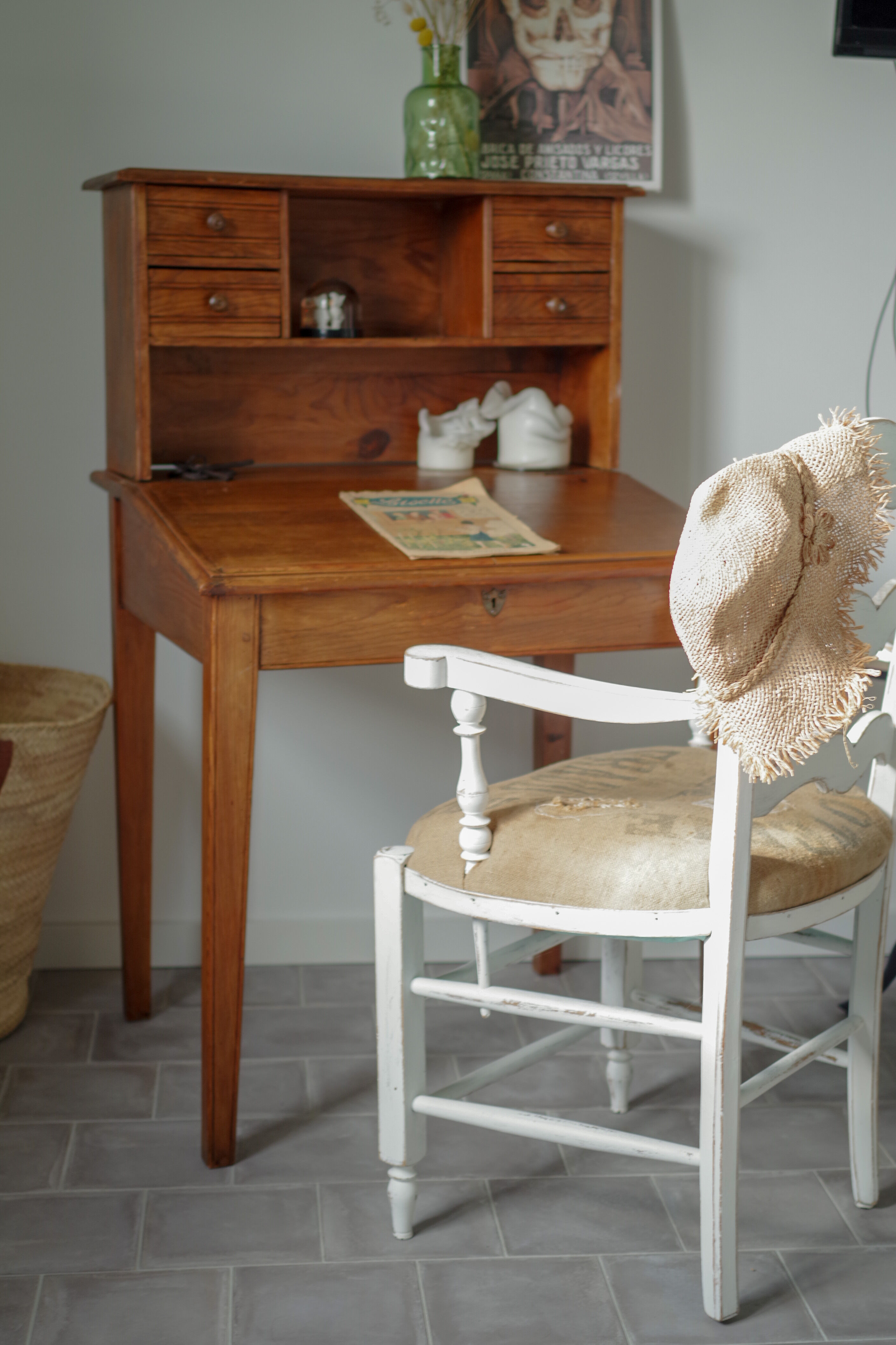 Old wooden writing desk