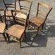 Studded bistro chairs with patterns